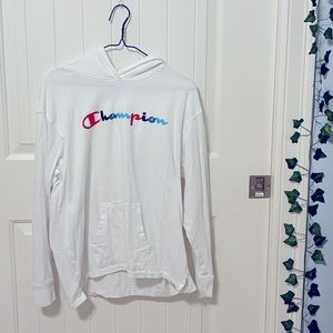 White Champion size large sweatshirt